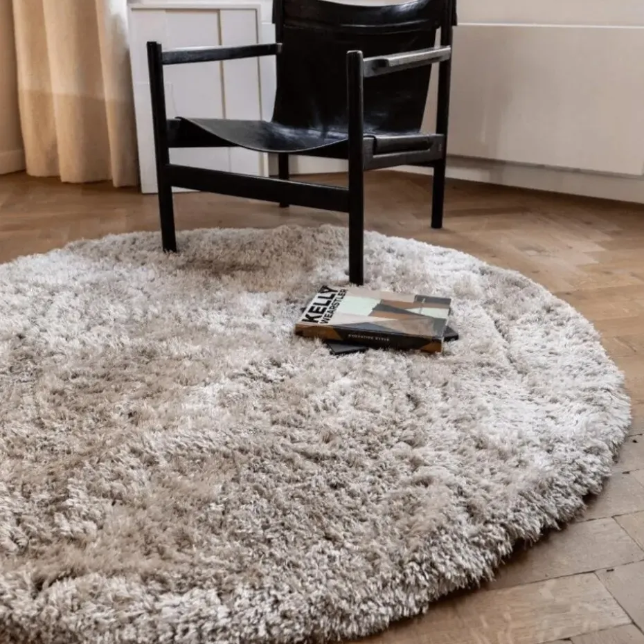 Interieur05 rond vloerkleed Fender wit/creme - 200 x 200 cm