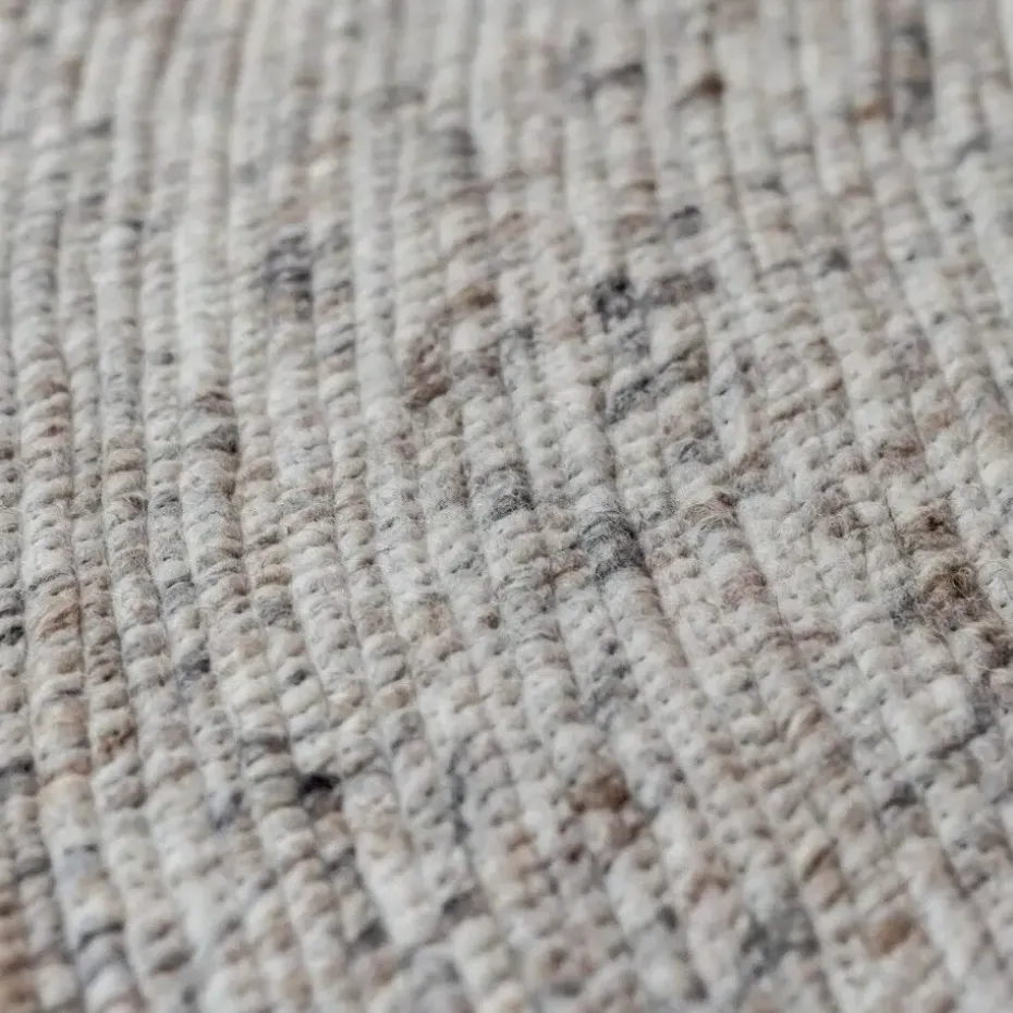 Interieur05 rond vloerkleed Gapo beige/wit - 220 x 220 cm