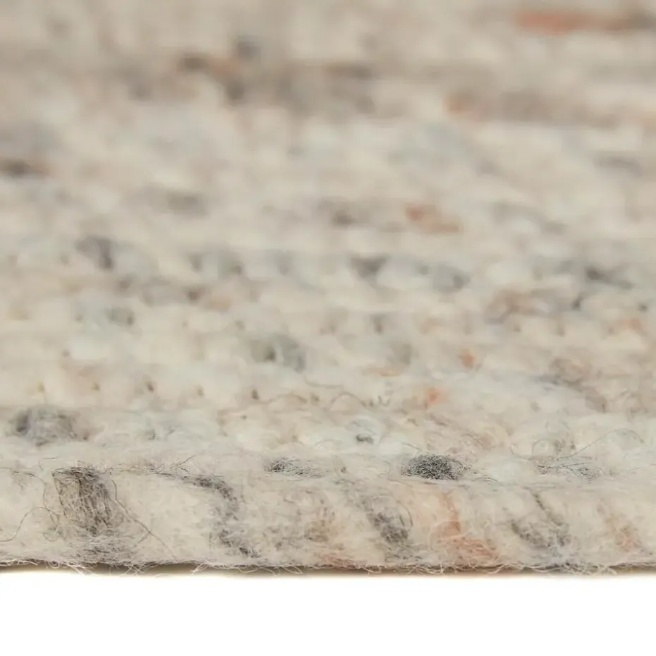 Interieur05 rond vloerkleed Gapo beige/wit - 220 x 220 cm