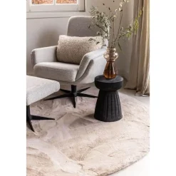 Interieur05 rond vloerkleed Lux beige/taupe - 160 x 160 cm