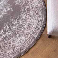 Interieur05 rond vloerkleed Keshan taupe/bruin - 160 x 160 cm