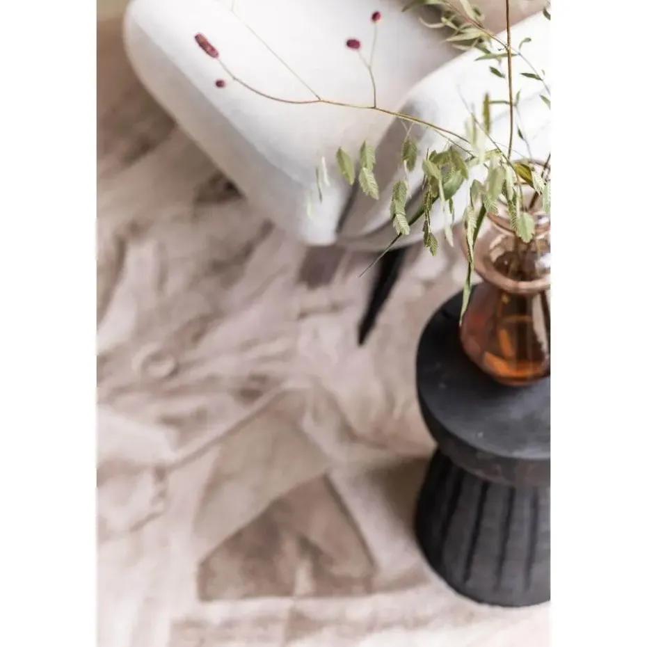 Interieur05 rond vloerkleed Lux beige/taupe - 200 x 200 cm