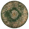 Interieur05 rond vloerkleed Keshan groen - 190 x 190 cm