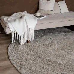 Interieur05 rond vloerkleed Gapo grijs/bruin - 250 x 250 cm