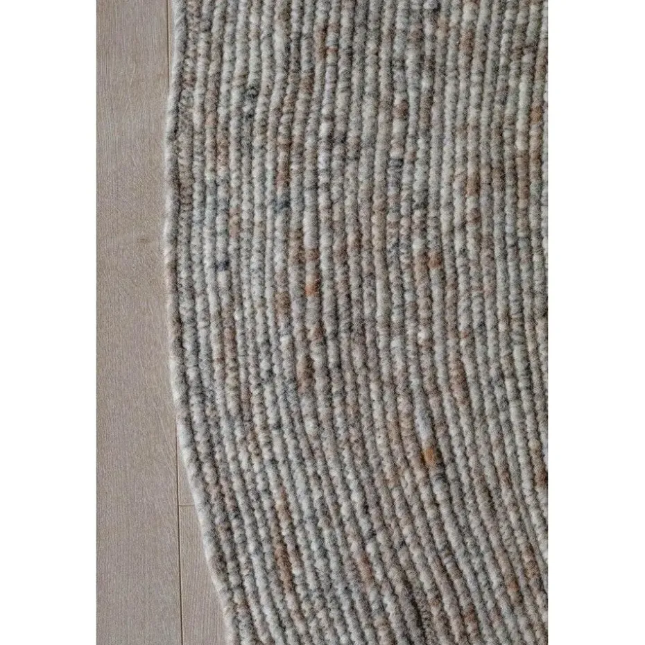 Interieur05 rond vloerkleed Gapo grijs/bruin - 150 x 150 cm