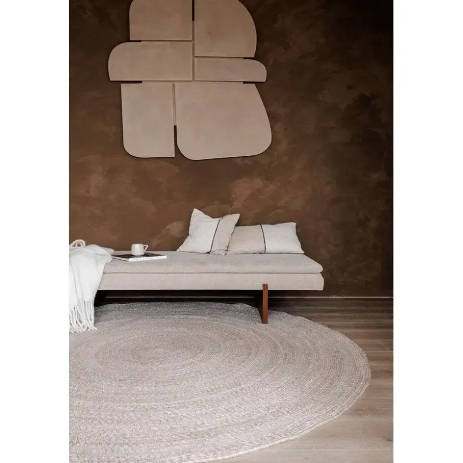 Interieur05 rond vloerkleed Gapo beige - 220 x 220 cm