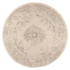 Interieur05 rond vloerkleed Keshan zand/beige - 190 x 190 cm