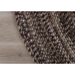 Interieur05 rond vloerkleed Gapo donkerbruin - 220 x 220 cm
