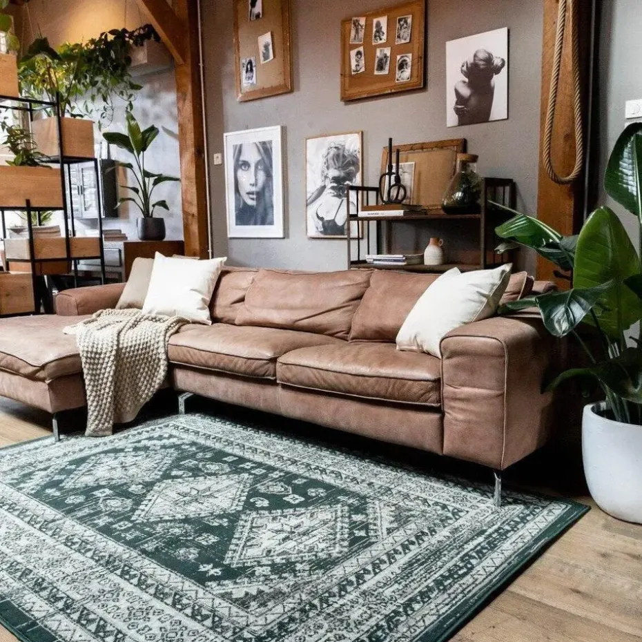 Interieur05 Vintage Vloerkleed Aila Groen - 280 x 190 cm
