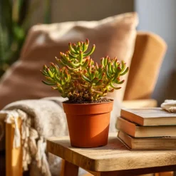 Jadeplant - Crassula ovata 'Hobbit' - Hoogte 10-20cm - ⌀12cm