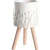 JANINA - Bloempot - Gebroken wit - 24 cm - MgO