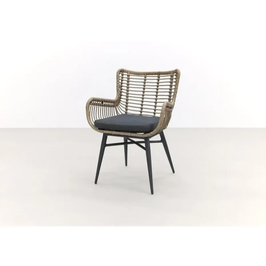 Jasmine natural / Garden Impressions Edison 148 cm. - ronde tuinset