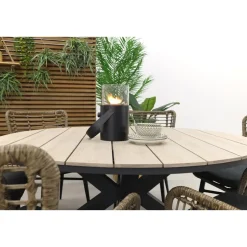 Jasmine natural / Garden Impressions Edison 148 cm. - ronde tuinset