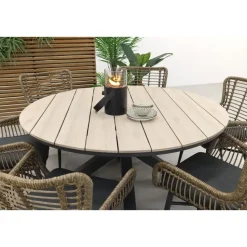 Jasmine natural / Garden Impressions Edison 148 cm. - ronde tuinset