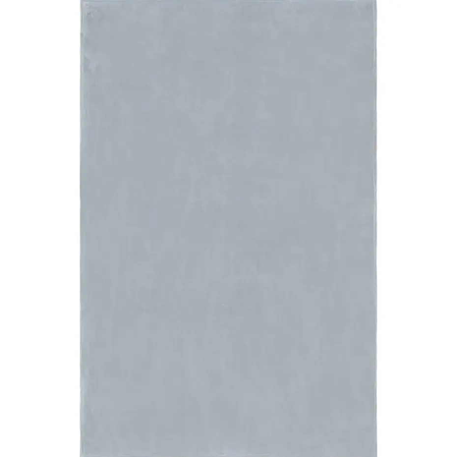 J&N Fleece deken/plaid - polyester - lichtgrijs- 180 x 130 cm