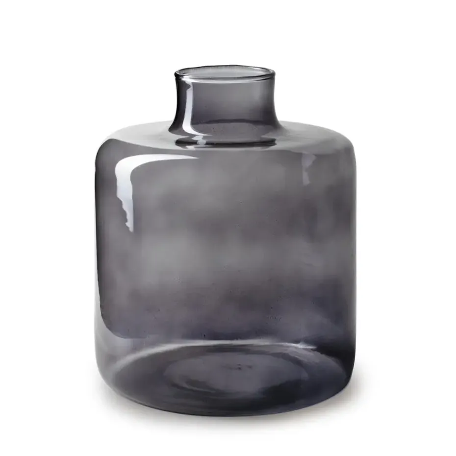 Jodeco Bloemenvaas Willem - smoke glas - D19 x H23 cm