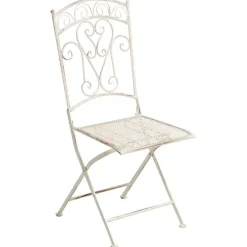 JUINA - Set van 2 tuinstoelen - Lichtbeige - IJzer