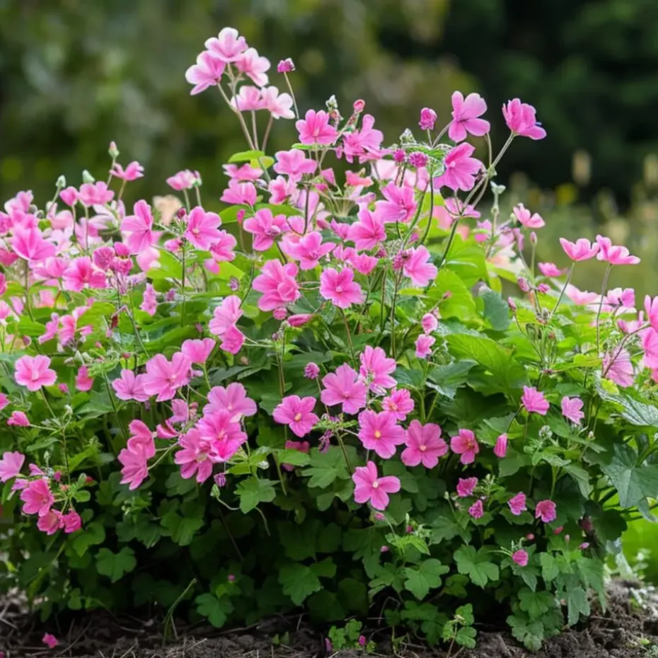 Kaapse malva - Set van 3 - Anisodontea capensis El Rayo - Hoogte 25-40cm - ⌀9cm