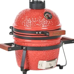 KAMADO - Mini houtskoolgrill - Rood - Keramiek
