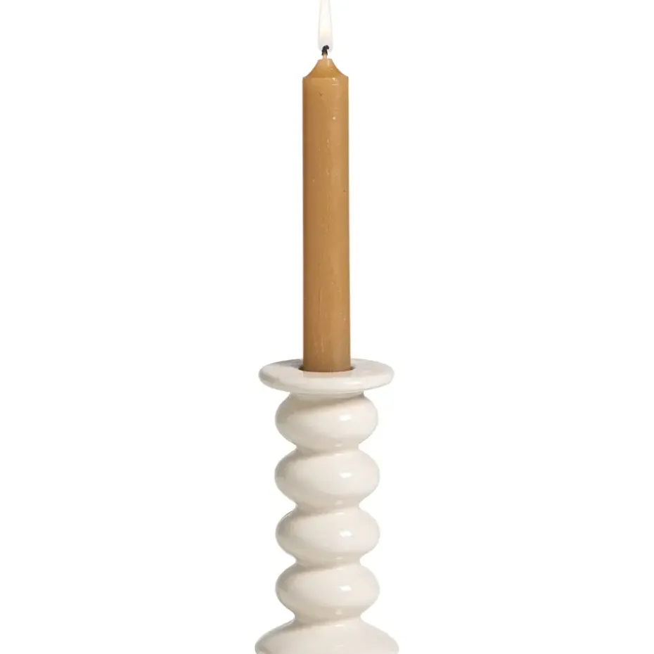 Kandelaar Bobble - off-white -13xØ6,2 cm