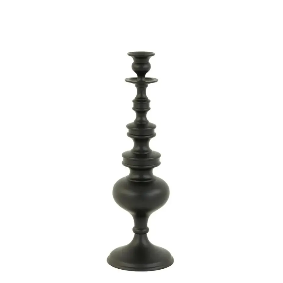 Kandelaar Lizet - Mat zwart - Ø13cm