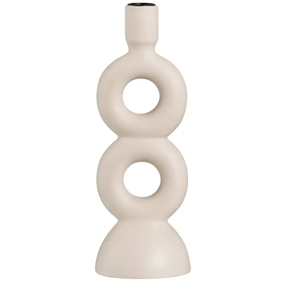 Kandelaar Lumen - off-white - keramiek -27,5x9,5x9,5 cm