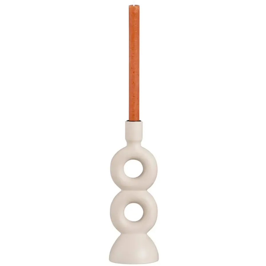 Kandelaar Lumen - off-white - keramiek -27,5x9,5x9,5 cm