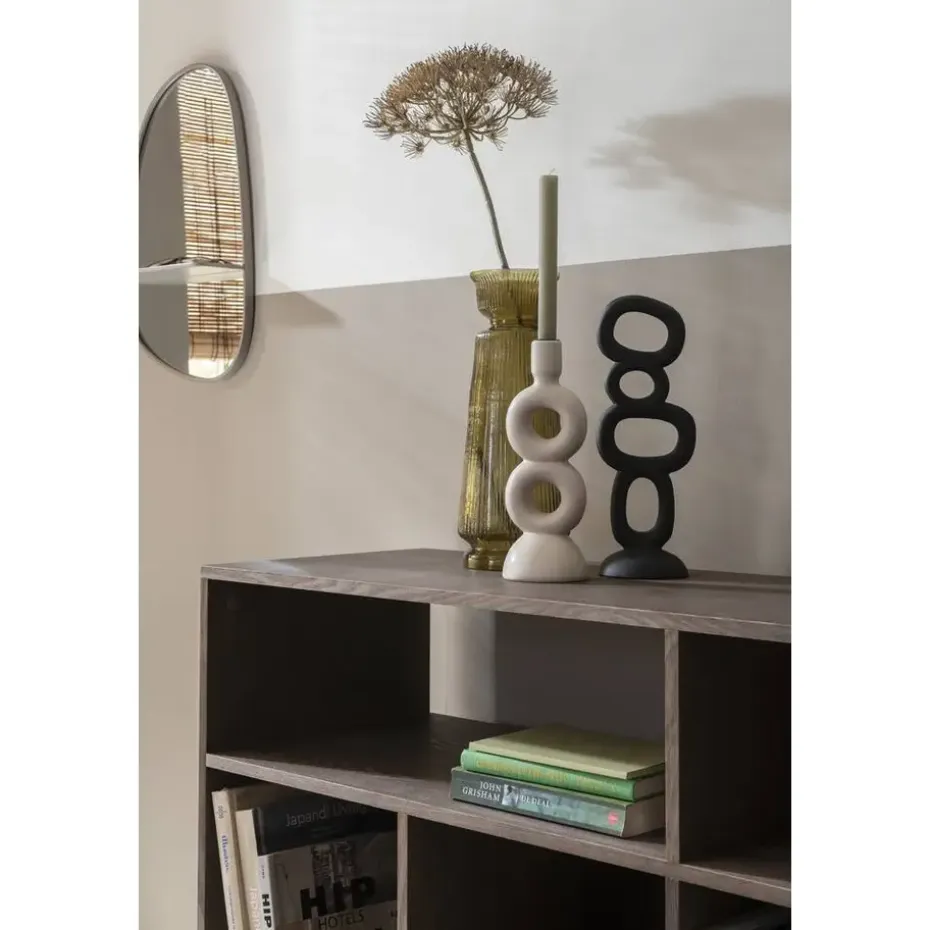 Kandelaar Lumen - off-white - keramiek -27,5x9,5x9,5 cm