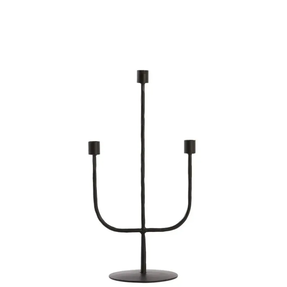 Kandelaar Nicole - Zwart - 22.5x15x45.5cm