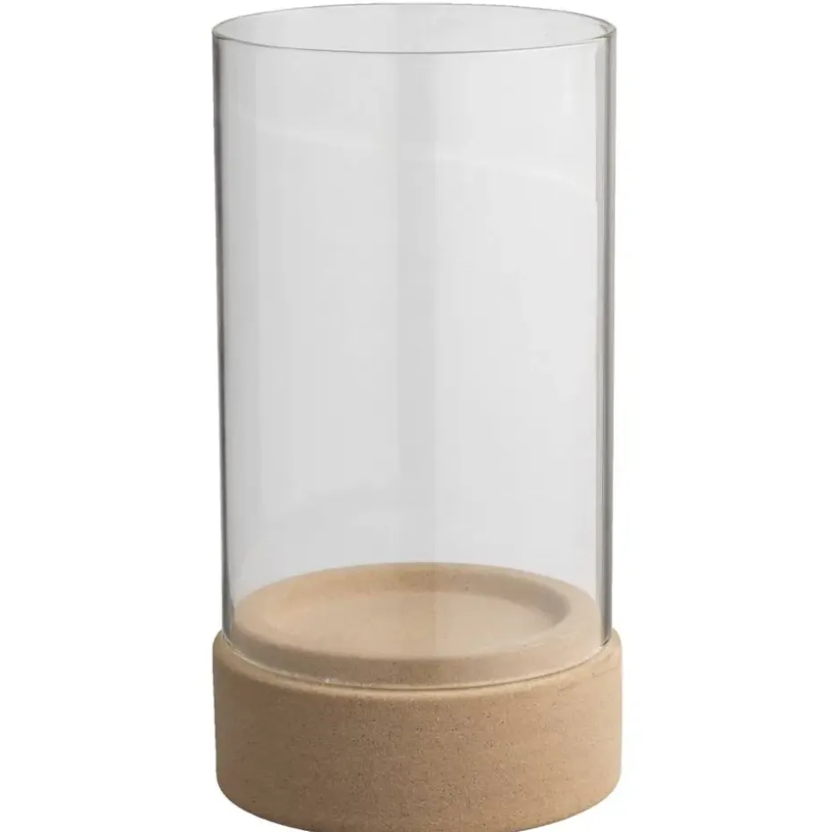 Kandelaar Nora beige keramiek 35xØ19 cm