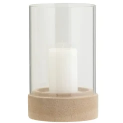 Kandelaar Nora beige keramiek 25,5x16 cm