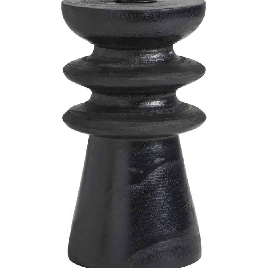 Kandelaar Paula - zwart - 18xØ10 cm