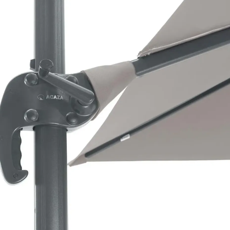 Kantelbare Zweefparasol 250x250 cm -Sterke Zweef Parasol, Licht Grijs