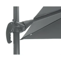 Kantelbare Zweefparasol 250x250 cm, Vierkant Zeil - Donker Grijs
