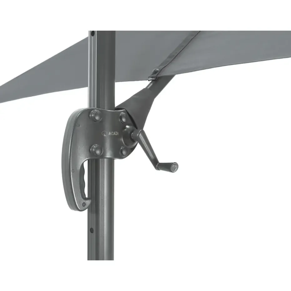 Kantelbare Zweefparasol 250x250 cm, Vierkant Zeil - Donker Grijs