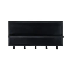 Kapstok Mangohout Zwart - 17x70x32cm - Kapstok Brix Caro