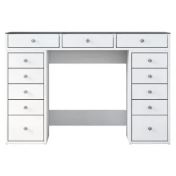 Kaptafel Wit/Glas - 120x44,5x79,8cm - Beyas