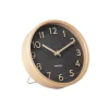 Karlsson - Tafelklok Pure Wood Grain - Zwart