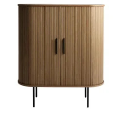 Kast Donker Eikenhout - Incl Glazenrek - 118cm - Nola