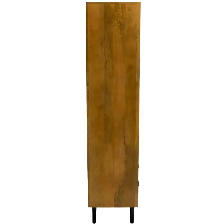 Kast Donkerbruin Mangohout - 110x40x180 - Metaal - Ubud