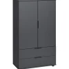 Kast Lucca 2-deurs - grafietkleur - 140x81x40 cm
