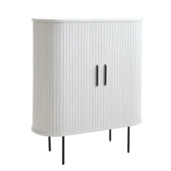 Kast Metaal Eikenhout Wit - 100x40x118cm - Nola