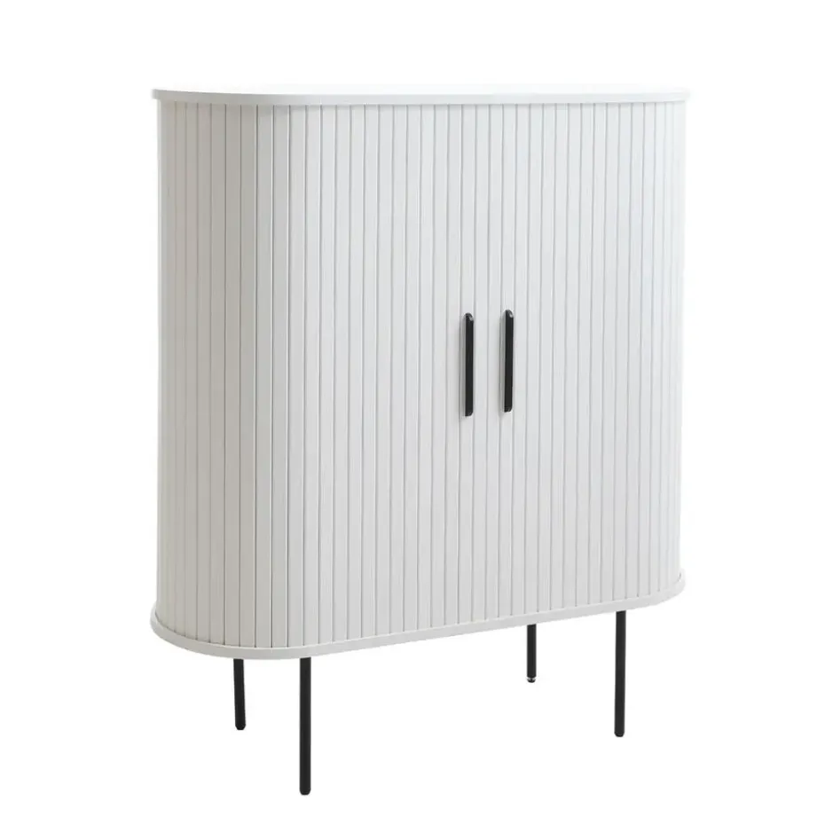 Kast Metaal Eikenhout Wit - 100x40x118cm - Nola