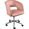 KATONAH - Bureaustoel - Roze - Fluweel