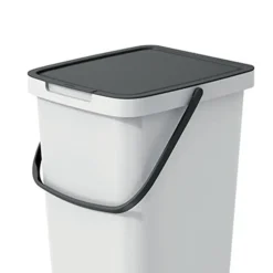 Keden keuken afvalbak - creme wit - 25L - 26 x 29 x 48 cm