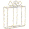 KEMI - LED kerstdecoratie - Wit - 22 x 6 x 25 cm - Metaal