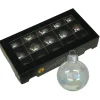 Kerstballen glas 15x-transparant parelmoer 4 cm- milieubewust