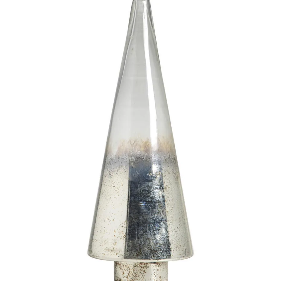 Kerstboom glas zilverkleur 32xØ11 cm