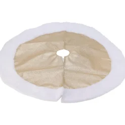 Kerstboomrok - champagne goud - metallic - D90 cm - polyester