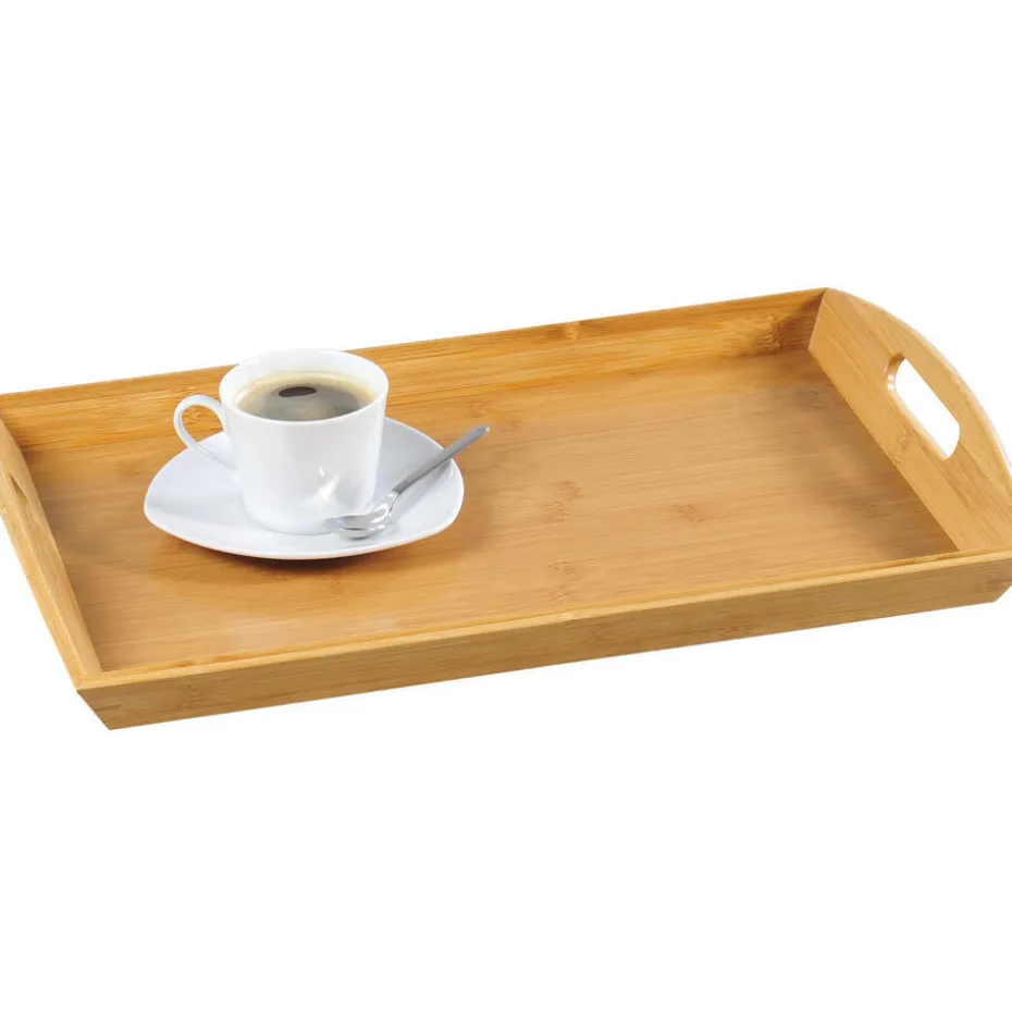 Kesper Dienblad - bamboe hout - opstaande rand - 48 x 31 cm